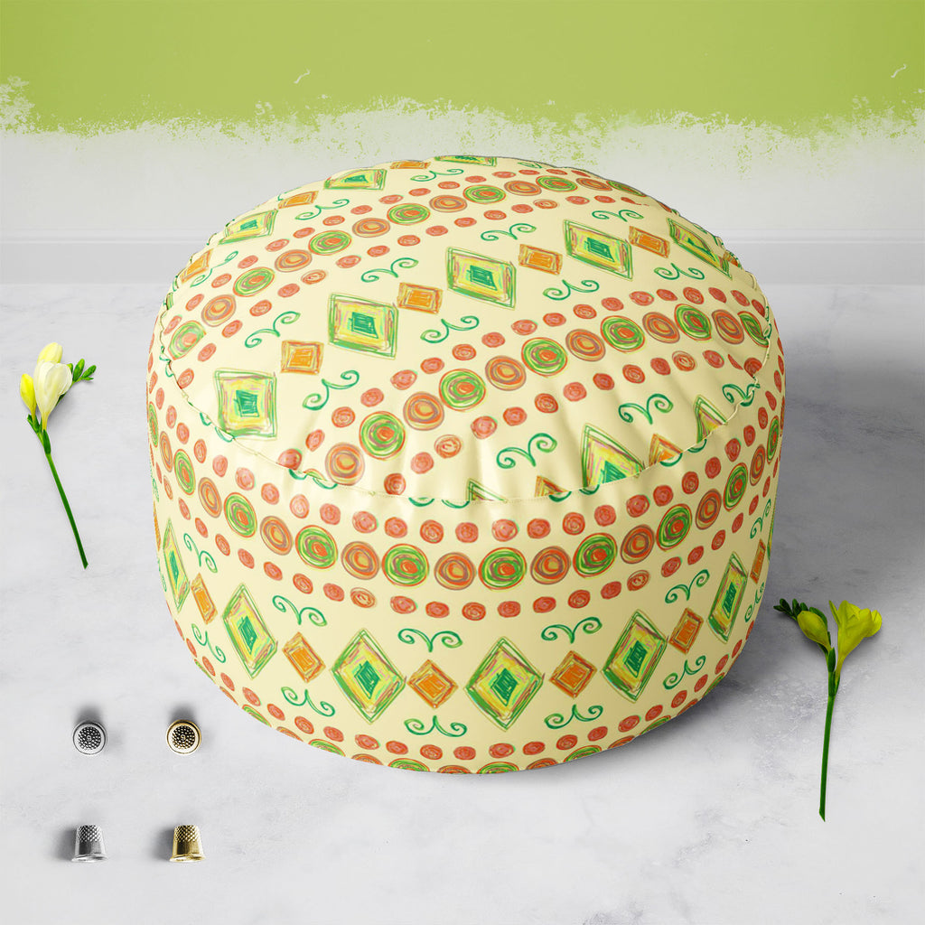 Hand Drawn Design D4 Footstool Footrest Puffy Pouffe Ottoman Bean Bag | Canvas Fabric-Footstools-FST_CB_BN-IC 5007619 IC 5007619, Abstract Expressionism, Abstracts, Art and Paintings, Baby, Children, Circle, Digital, Digital Art, Fashion, Geometric, Geometric Abstraction, Graphic, Holidays, Kids, Modern Art, Nature, Patterns, Retro, Scenic, Semi Abstract, Signs, Signs and Symbols, Stripes, Urban, hand, drawn, design, d4, footstool, footrest, puffy, pouffe, ottoman, bean, bag, canvas, fabric, abstract, art, 