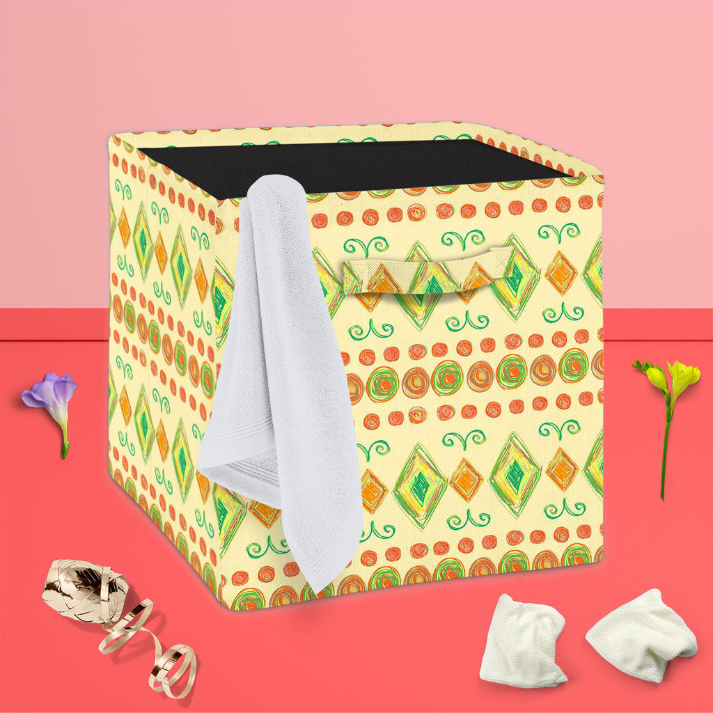 Hand Drawn Design D4 Foldable Open Storage Bin | Organizer Box, Toy Basket, Shelf Box, Laundry Bag | Canvas Fabric-Storage Bins-STR_BI_CB-IC 5007619 IC 5007619, Abstract Expressionism, Abstracts, Art and Paintings, Baby, Children, Circle, Digital, Digital Art, Fashion, Geometric, Geometric Abstraction, Graphic, Holidays, Kids, Modern Art, Nature, Patterns, Retro, Scenic, Semi Abstract, Signs, Signs and Symbols, Stripes, Urban, hand, drawn, design, d4, foldable, open, storage, bin, organizer, box, toy, baske