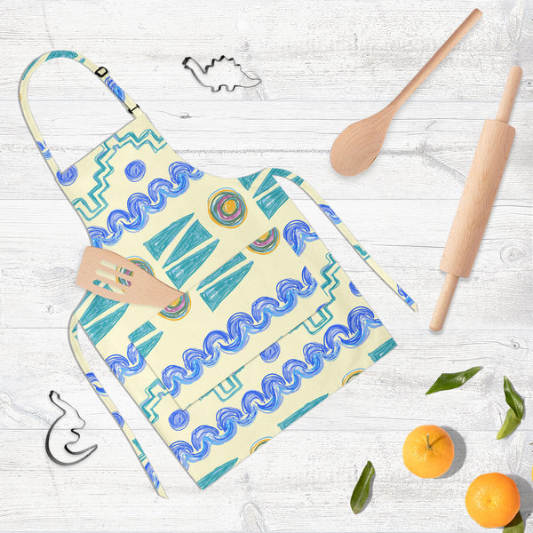 Hand Drawn Design D5 Apron | Adjustable, Free Size & Waist Tiebacks-Aprons Neck to Knee-APR_NK_KN-IC 5007622 IC 5007622, Abstract Expressionism, Abstracts, Art and Paintings, Baby, Children, Circle, Digital, Digital Art, Fashion, Geometric, Geometric Abstraction, Graphic, Holidays, Kids, Modern Art, Nature, Patterns, Retro, Scenic, Semi Abstract, Signs, Signs and Symbols, Stripes, Urban, hand, drawn, design, d5, full-length, neck, to, knee, apron, poly-cotton, fabric, adjustable, buckle, waist, tiebacks, ab