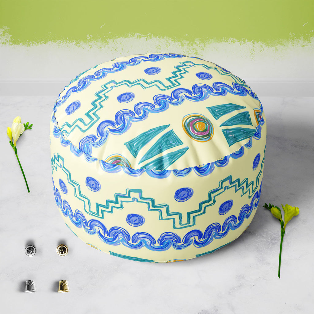 Hand Drawn Design D5 Footstool Footrest Puffy Pouffe Ottoman Bean Bag | Canvas Fabric-Footstools-FST_CB_BN-IC 5007622 IC 5007622, Abstract Expressionism, Abstracts, Art and Paintings, Baby, Children, Circle, Digital, Digital Art, Fashion, Geometric, Geometric Abstraction, Graphic, Holidays, Kids, Modern Art, Nature, Patterns, Retro, Scenic, Semi Abstract, Signs, Signs and Symbols, Stripes, Urban, hand, drawn, design, d5, footstool, footrest, puffy, pouffe, ottoman, bean, bag, canvas, fabric, abstract, art, 