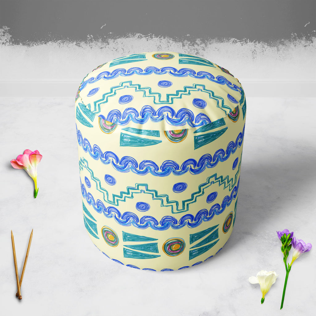 Hand Drawn Design D5 Footstool Footrest Puffy Pouffe Ottoman Bean Bag | Canvas Fabric-Footstools-FST_CB_BN-IC 5007622 IC 5007622, Abstract Expressionism, Abstracts, Art and Paintings, Baby, Children, Circle, Digital, Digital Art, Fashion, Geometric, Geometric Abstraction, Graphic, Holidays, Kids, Modern Art, Nature, Patterns, Retro, Scenic, Semi Abstract, Signs, Signs and Symbols, Stripes, Urban, hand, drawn, design, d5, footstool, footrest, puffy, pouffe, ottoman, bean, bag, canvas, fabric, abstract, art, 