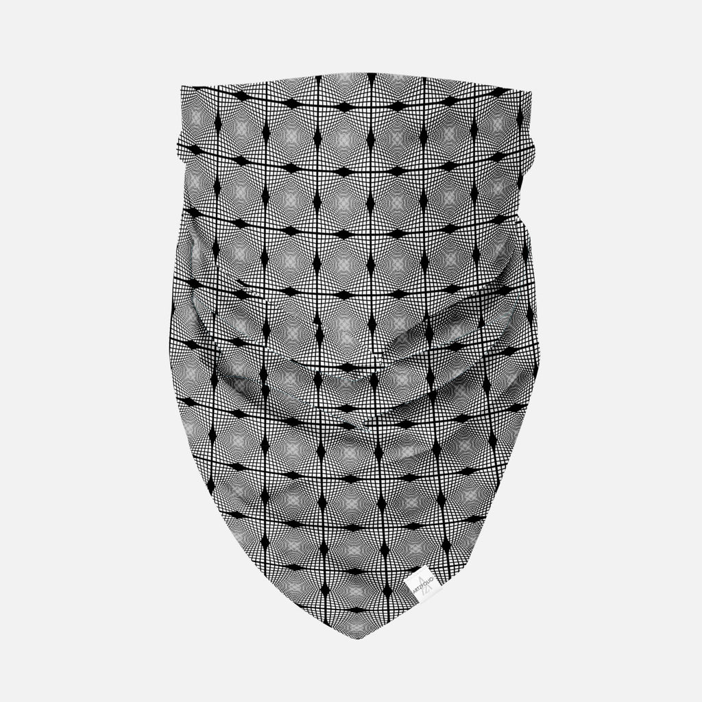 Monochrome Geometric Printed Bandana | Headband Headwear Wristband Balaclava | Unisex | Soft Poly Fabric-Bandanas--IC 5007623 IC 5007623, Abstract Expressionism, Abstracts, Art and Paintings, Black, Black and White, Check, Diamond, Digital, Digital Art, Geometric, Geometric Abstraction, Graphic, Grid Art, Illustrations, Modern Art, Patterns, Semi Abstract, Signs, Signs and Symbols, Stripes, White, monochrome, printed, bandana, headband, headwear, wristband, balaclava, unisex, soft, poly, fabric, abstract, a