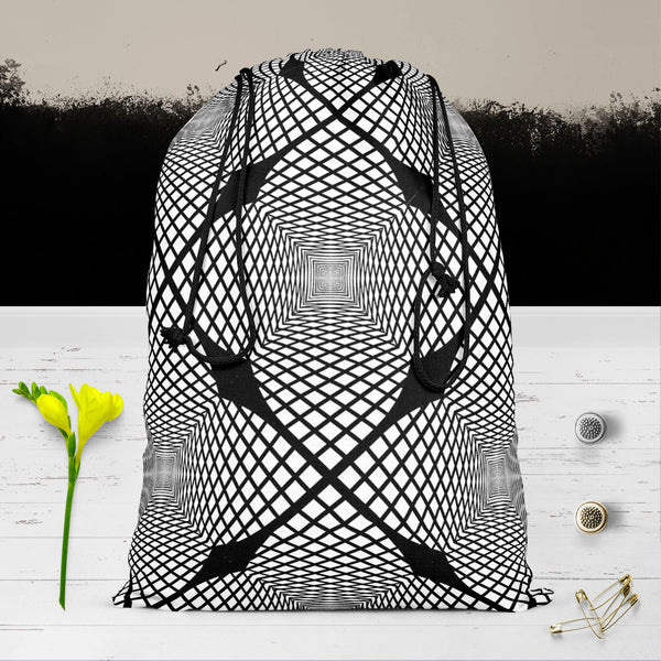 Monochrome Geometric D1 Reusable Sack Bag | Bag for Gym, Storage, Vegetable & Travel-Drawstring Sack Bags-SCK_FB_DS-IC 5007623 IC 5007623, Abstract Expressionism, Abstracts, Art and Paintings, Black, Black and White, Check, Diamond, Digital, Digital Art, Geometric, Geometric Abstraction, Graphic, Grid Art, Illustrations, Modern Art, Patterns, Semi Abstract, Signs, Signs and Symbols, Stripes, White, monochrome, d1, reusable, sack, bag, for, gym, storage, vegetable, travel, cotton, canvas, fabric, abstract, a