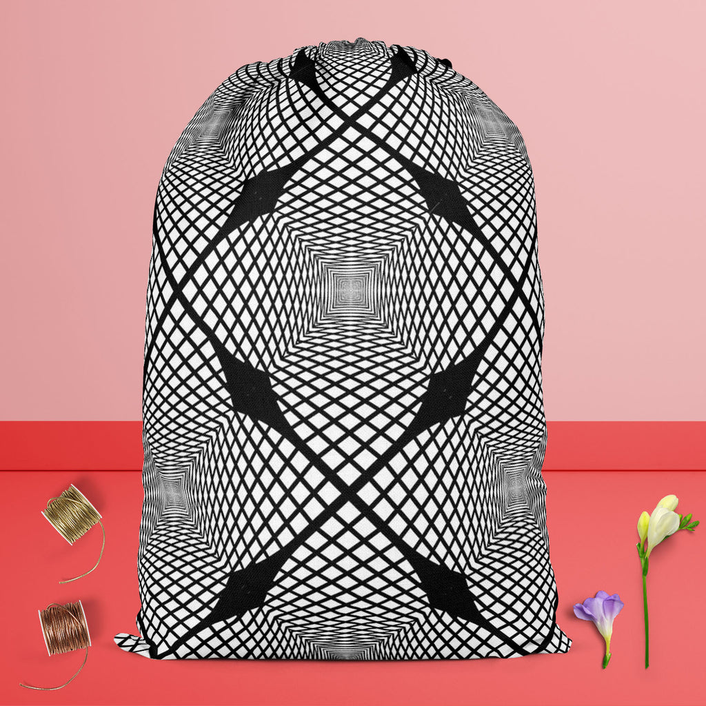 Monochrome Geometric D1 Reusable Sack Bag | Bag for Gym, Storage, Vegetable & Travel-Drawstring Sack Bags-SCK_FB_DS-IC 5007623 IC 5007623, Abstract Expressionism, Abstracts, Art and Paintings, Black, Black and White, Check, Diamond, Digital, Digital Art, Geometric, Geometric Abstraction, Graphic, Grid Art, Illustrations, Modern Art, Patterns, Semi Abstract, Signs, Signs and Symbols, Stripes, White, monochrome, d1, reusable, sack, bag, for, gym, storage, vegetable, travel, abstract, abstraction, art, backgro