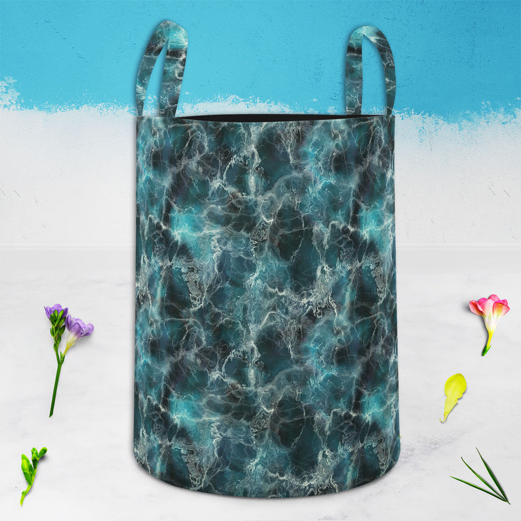 Abstract Surface D2 Foldable Open Storage Bin | Organizer Box, Toy Basket, Shelf Box, Laundry Bag | Canvas Fabric-Storage Bins-STR_BI_CB-IC 5007624 IC 5007624, Abstract Expressionism, Abstracts, Architecture, Black, Black and White, Marble, Marble and Stone, Nature, Patterns, Scenic, Semi Abstract, Signs, Signs and Symbols, White, abstract, surface, d2, foldable, open, storage, bin, organizer, box, toy, basket, shelf, laundry, bag, canvas, fabric, pattern, texture, seamless, blue, background, antique, close