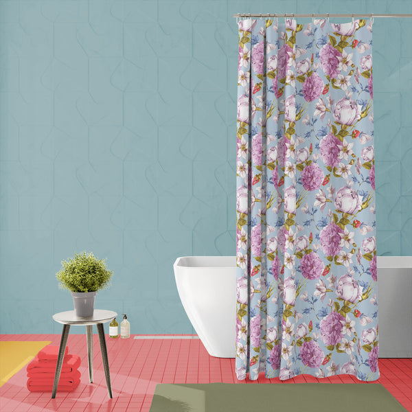 Floral Roses D1 Washable Waterproof Shower Curtain-Shower Curtains-CUR_SH-IC 5007625 IC 5007625, Abstract Expressionism, Abstracts, Ancient, Botanical, Floral, Flowers, Historical, Medieval, Nature, Patterns, Retro, Scenic, Semi Abstract, Vintage, Watercolour, Wedding, roses, d1, washable, waterproof, polyester, shower, curtain, eyelets, peonies, flower, pattern, seamless, abstract, anniversary, artwork, background, bloom, bouquet, butterfly, garden, greeting, invitation, narcissus, ornamental, romantic, ro