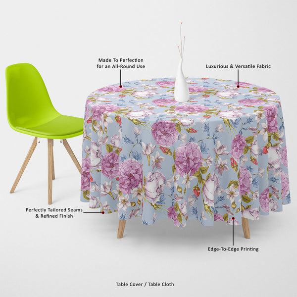 Floral Roses Table Cloth Cover-Table Covers-CVR_TB_RD-IC 5007625 IC 5007625, Abstract Expressionism, Abstracts, Ancient, Botanical, Floral, Flowers, Historical, Medieval, Nature, Patterns, Retro, Scenic, Semi Abstract, Vintage, Watercolour, Wedding, roses, table, cloth, cover, canvas, fabric, peonies, flower, pattern, seamless, abstract, anniversary, artwork, background, bloom, bouquet, butterfly, garden, greeting, invitation, narcissus, ornamental, romantic, rose, spring, summer, valentine, watercolor, wil