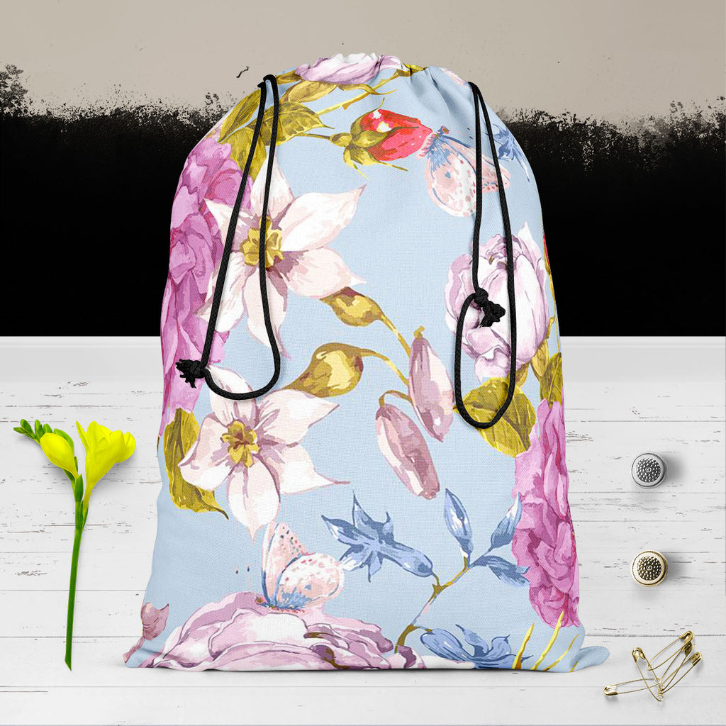 Floral Roses D1 Reusable Sack Bag | Bag for Gym, Storage, Vegetable & Travel-Drawstring Sack Bags-SCK_FB_DS-IC 5007625 IC 5007625, Abstract Expressionism, Abstracts, Ancient, Botanical, Floral, Flowers, Historical, Medieval, Nature, Patterns, Retro, Scenic, Semi Abstract, Vintage, Watercolour, Wedding, roses, d1, reusable, sack, bag, for, gym, storage, vegetable, travel, peonies, flower, pattern, seamless, abstract, anniversary, artwork, background, bloom, bouquet, butterfly, garden, greeting, invitation, n