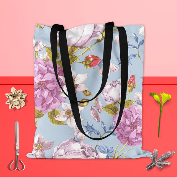 Floral Roses D1 Tote Bag Shoulder Purse | Multipurpose-Tote Bags Basic-TOT_FB_BS-IC 5007625 IC 5007625, Abstract Expressionism, Abstracts, Ancient, Botanical, Floral, Flowers, Historical, Medieval, Nature, Patterns, Retro, Scenic, Semi Abstract, Vintage, Watercolour, Wedding, roses, d1, tote, bag, shoulder, purse, cotton, canvas, fabric, multipurpose, peonies, flower, pattern, seamless, abstract, anniversary, artwork, background, bloom, bouquet, butterfly, garden, greeting, invitation, narcissus, ornamental