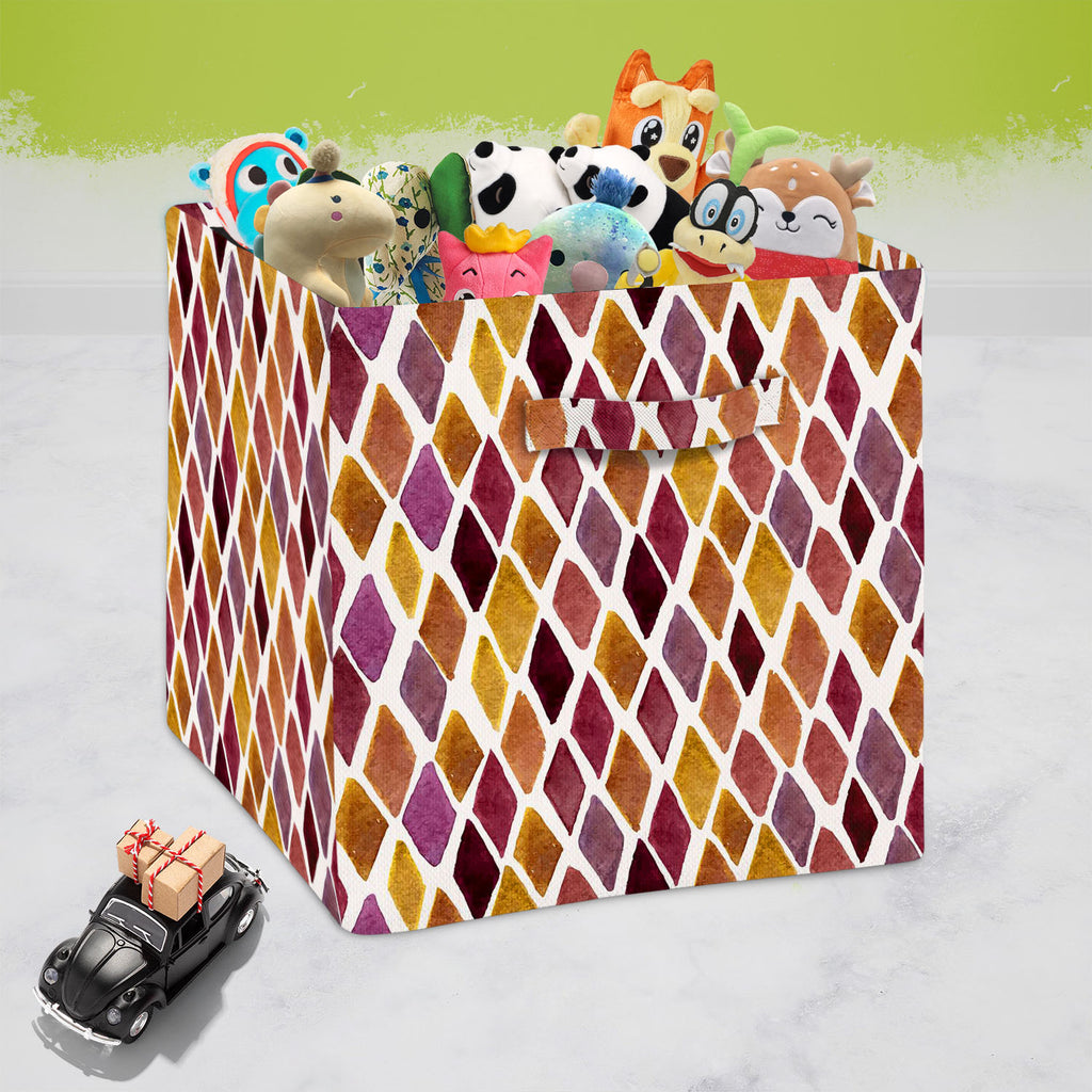 Checked D1 Foldable Open Storage Bin | Organizer Box, Toy Basket, Shelf Box, Laundry Bag | Canvas Fabric-Storage Bins-STR_BI_CB-IC 5007626 IC 5007626, Abstract Expressionism, Abstracts, Ancient, Art and Paintings, Check, Cross, Culture, Drawing, Ethnic, Fashion, Geometric, Geometric Abstraction, Graffiti, Hand Drawn, Hipster, Historical, Illustrations, Medieval, Patterns, Plaid, Retro, Semi Abstract, Stripes, Traditional, Tribal, Vintage, Watercolour, World Culture, checked, d1, foldable, open, storage, bin