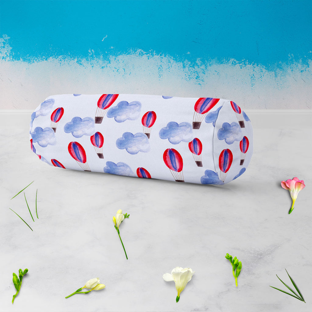 Watercolor Balloons & Clouds D1 Bolster Cover Booster Cases | Concealed Zipper Opening-Bolster Covers-BOL_CV_ZP-IC 5007627 IC 5007627, Abstract Expressionism, Abstracts, Ancient, Black and White, Digital, Digital Art, Drawing, Graphic, Hand Drawn, Historical, Illustrations, Medieval, Patterns, Retro, Semi Abstract, Signs, Signs and Symbols, Splatter, Vintage, Watercolour, White, watercolor, balloons, clouds, d1, bolster, cover, booster, cases, concealed, zipper, opening, abstract, aerostat, air, aqua, backg