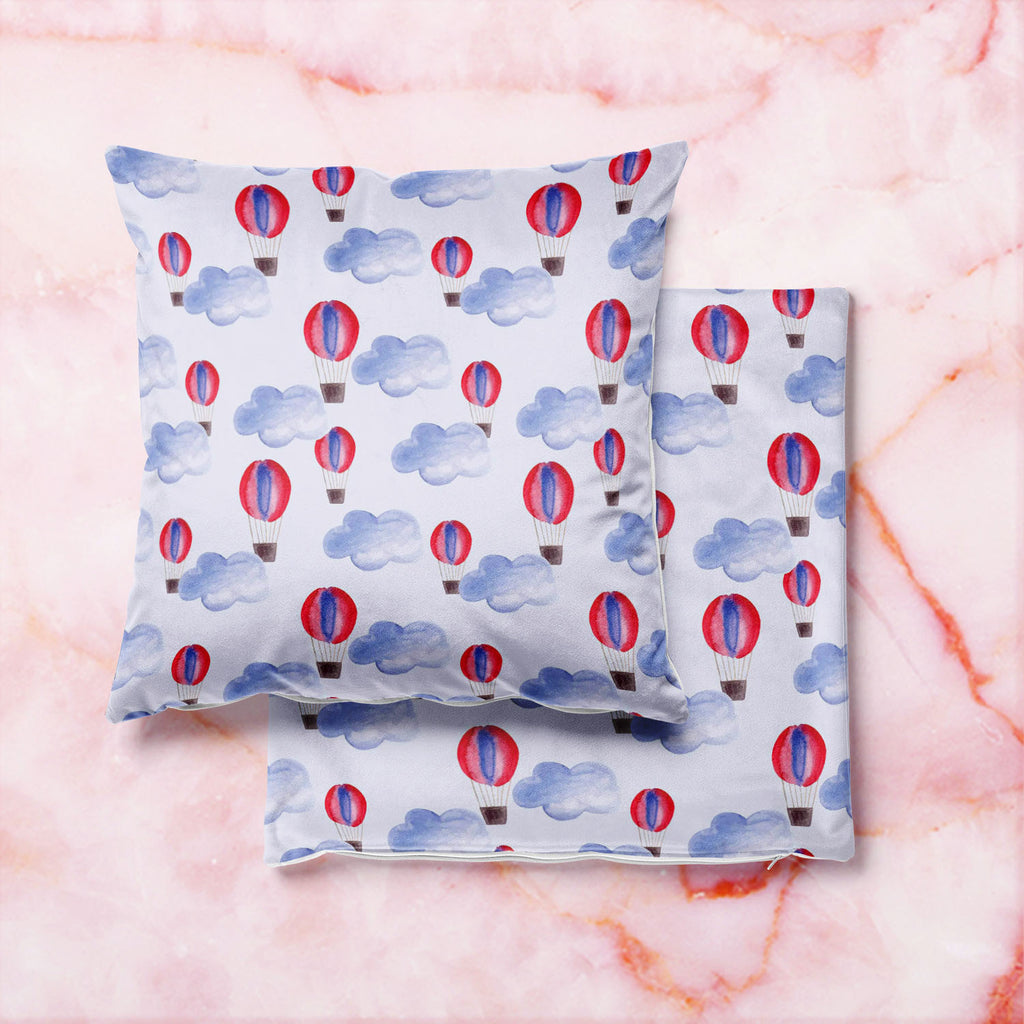 Watercolor Balloons & Clouds D1 Cushion Cover Throw Pillow-Cushion Covers-CUS_CV-IC 5007627 IC 5007627, Abstract Expressionism, Abstracts, Ancient, Black and White, Digital, Digital Art, Drawing, Graphic, Hand Drawn, Historical, Illustrations, Medieval, Patterns, Retro, Semi Abstract, Signs, Signs and Symbols, Splatter, Vintage, Watercolour, White, watercolor, balloons, clouds, d1, cushion, cover, throw, pillow, abstract, aerostat, air, aqua, background, balloon, banner, blue, bright, canvas, cloud, design,