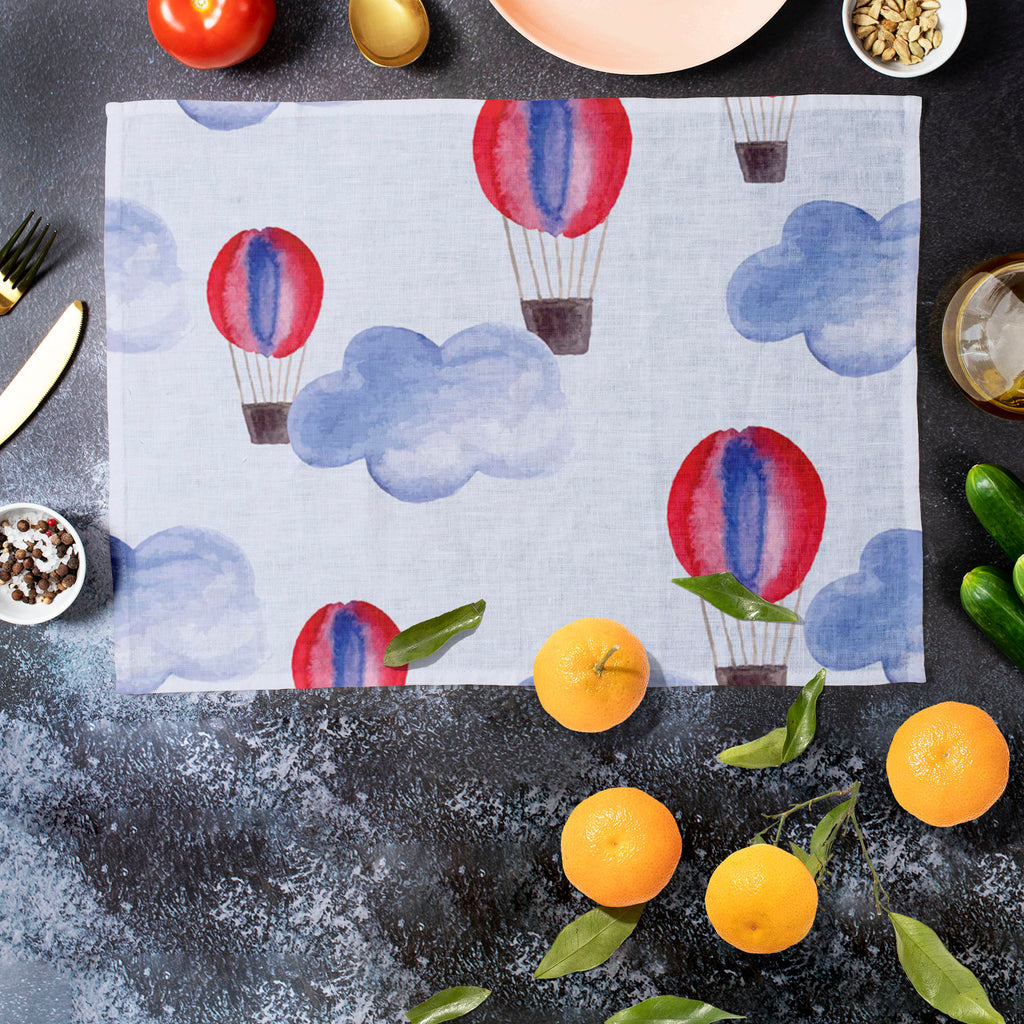 Watercolor Balloons & Clouds D1 Table Mat Placemat-Table Place Mats Fabric-MAT_TB-IC 5007627 IC 5007627, Abstract Expressionism, Abstracts, Ancient, Black and White, Digital, Digital Art, Drawing, Graphic, Hand Drawn, Historical, Illustrations, Medieval, Patterns, Retro, Semi Abstract, Signs, Signs and Symbols, Splatter, Vintage, Watercolour, White, watercolor, balloons, clouds, d1, table, mat, placemat, abstract, aerostat, air, aqua, background, balloon, banner, blue, bright, canvas, cloud, design, element
