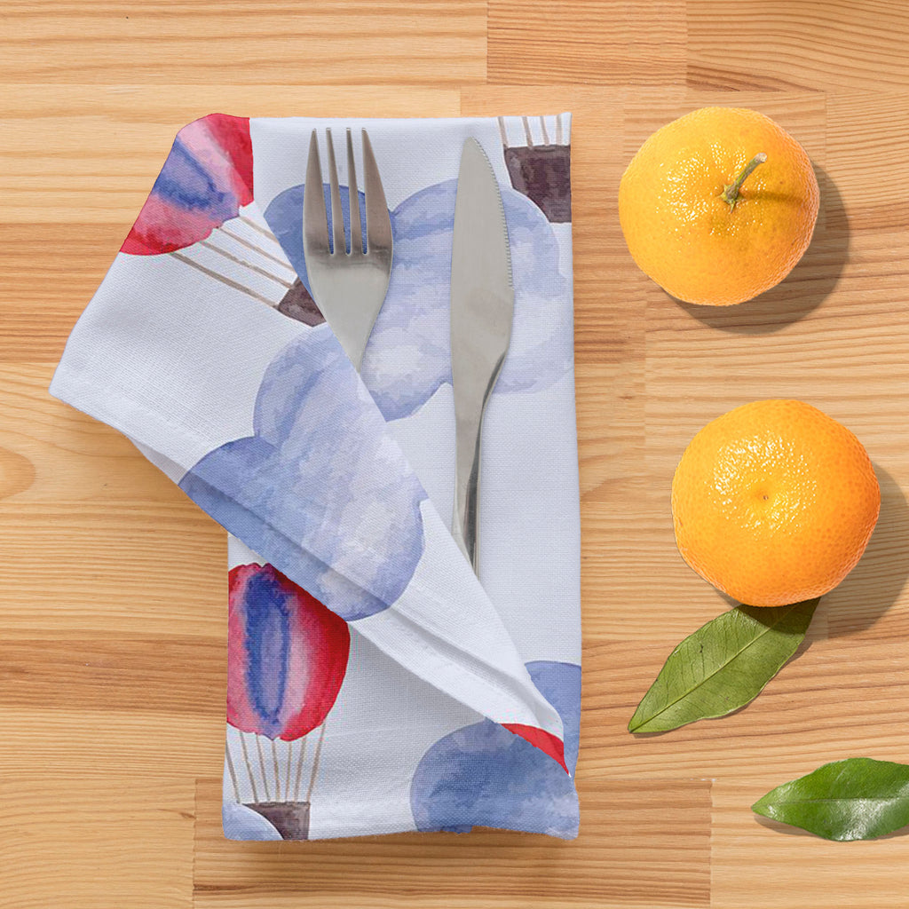 Watercolor Balloons & Clouds D1 Table Napkin-Table Napkins-NAP_TB-IC 5007627 IC 5007627, Abstract Expressionism, Abstracts, Ancient, Black and White, Digital, Digital Art, Drawing, Graphic, Hand Drawn, Historical, Illustrations, Medieval, Patterns, Retro, Semi Abstract, Signs, Signs and Symbols, Splatter, Vintage, Watercolour, White, watercolor, balloons, clouds, d1, table, napkin, abstract, aerostat, air, aqua, background, balloon, banner, blue, bright, canvas, cloud, design, element, hand, drawn, handmade