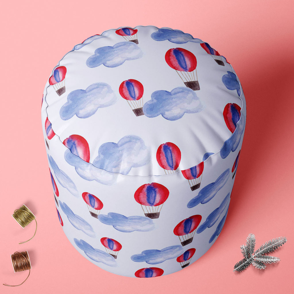 Watercolor Balloons & Clouds D1 Footstool Footrest Puffy Pouffe Ottoman Bean Bag | Canvas Fabric-Footstools-FST_CB_BN-IC 5007627 IC 5007627, Abstract Expressionism, Abstracts, Ancient, Black and White, Digital, Digital Art, Drawing, Graphic, Hand Drawn, Historical, Illustrations, Medieval, Patterns, Retro, Semi Abstract, Signs, Signs and Symbols, Splatter, Vintage, Watercolour, White, watercolor, balloons, clouds, d1, footstool, footrest, puffy, pouffe, ottoman, bean, bag, canvas, fabric, abstract, aerostat
