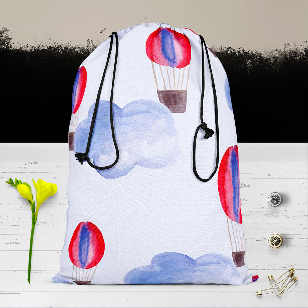 Watercolor Balloons & Clouds D1 Reusable Sack Bag | Bag for Gym, Storage, Vegetable & Travel-Drawstring Sack Bags-SCK_FB_DS-IC 5007627 IC 5007627, Abstract Expressionism, Abstracts, Ancient, Black and White, Digital, Digital Art, Drawing, Graphic, Hand Drawn, Historical, Illustrations, Medieval, Patterns, Retro, Semi Abstract, Signs, Signs and Symbols, Splatter, Vintage, Watercolour, White, watercolor, balloons, clouds, d1, reusable, sack, bag, for, gym, storage, vegetable, travel, abstract, aerostat, air, 