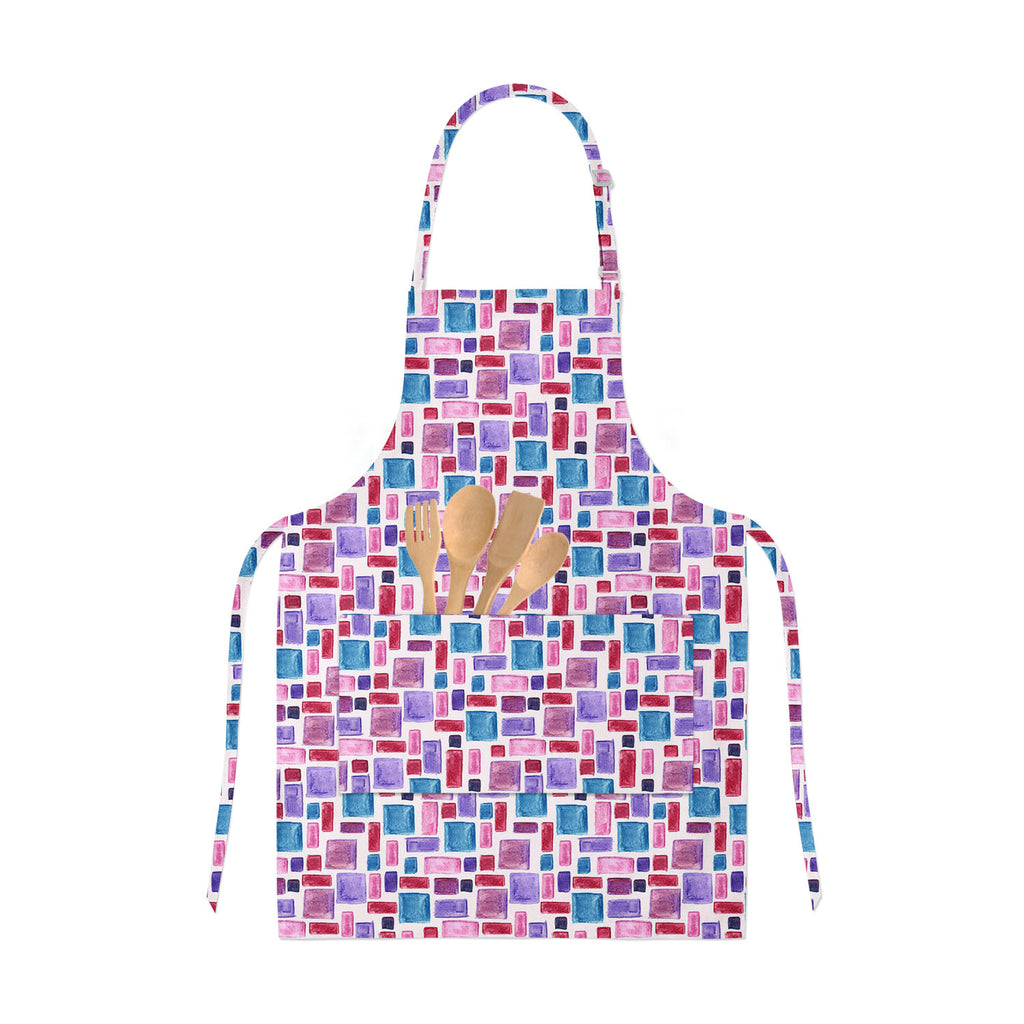 Watercolor Pattern Apron | Adjustable, Free Size & Waist Tiebacks-Aprons Neck to Knee-APR_NK_KN-IC 5007628 IC 5007628, Abstract Expressionism, Abstracts, Ancient, Art and Paintings, Check, Cross, Culture, Drawing, Ethnic, Fashion, Geometric, Geometric Abstraction, Graffiti, Hand Drawn, Hipster, Historical, Illustrations, Medieval, Patterns, Plaid, Retro, Semi Abstract, Stripes, Traditional, Tribal, Vintage, Watercolour, World Culture, watercolor, pattern, apron, adjustable, free, size, waist, tiebacks, abst