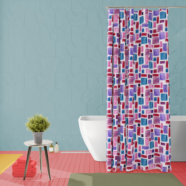 Watercolor Pattern D2 Washable Waterproof Shower Curtain-Shower Curtains-CUR_SH-IC 5007628 IC 5007628, Abstract Expressionism, Abstracts, Ancient, Art and Paintings, Check, Cross, Culture, Drawing, Ethnic, Fashion, Geometric, Geometric Abstraction, Graffiti, Hand Drawn, Hipster, Historical, Illustrations, Medieval, Patterns, Plaid, Retro, Semi Abstract, Stripes, Traditional, Tribal, Vintage, Watercolour, World Culture, watercolor, pattern, d2, washable, waterproof, polyester, shower, curtain, eyelets, abstr