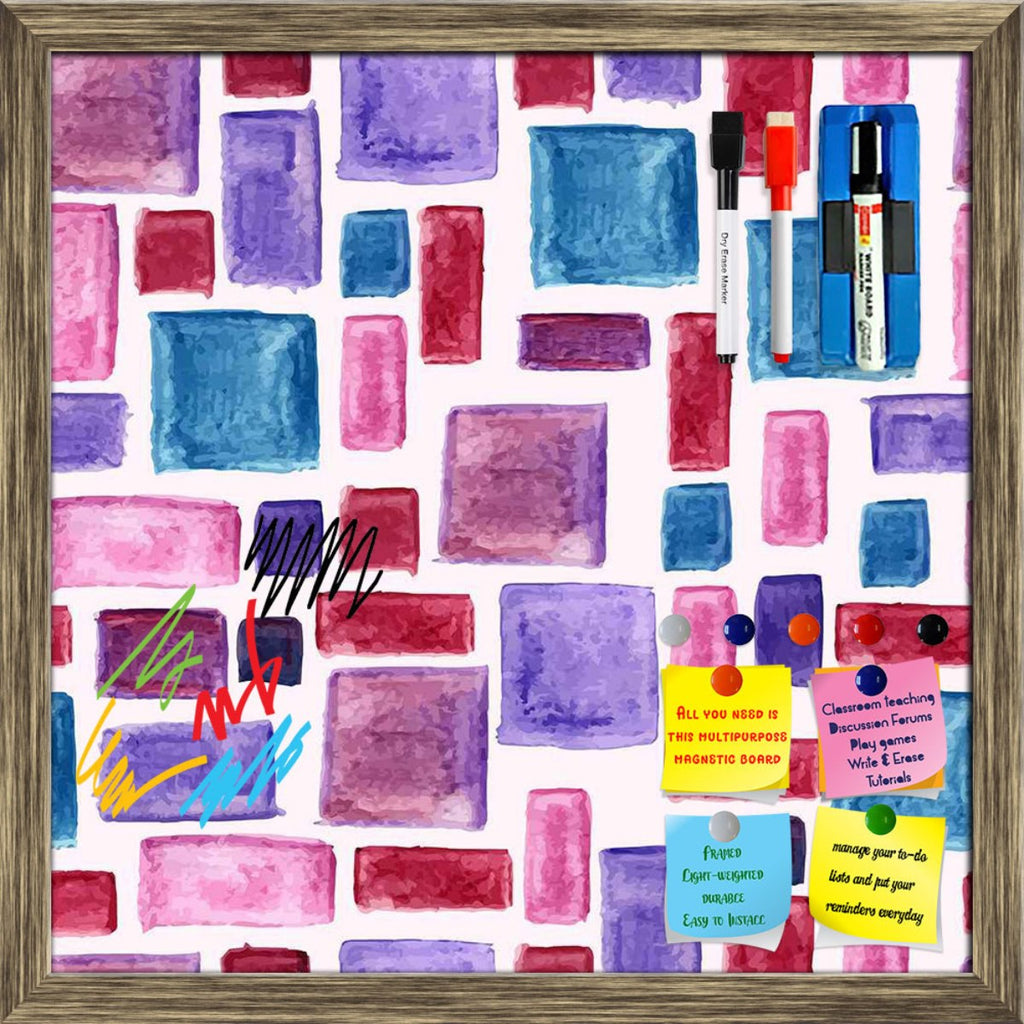 Watercolor Pattern Framed Magnetic Dry Erase Board | Combo with Magnet Buttons & Markers-Magnetic Boards Framed-MGB_FR-IC 5007628 IC 5007628, Abstract Expressionism, Abstracts, Ancient, Art and Paintings, Check, Cross, Culture, Drawing, Ethnic, Fashion, Geometric, Geometric Abstraction, Graffiti, Hand Drawn, Hipster, Historical, Illustrations, Medieval, Patterns, Plaid, Retro, Semi Abstract, Stripes, Traditional, Tribal, Vintage, Watercolour, World Culture, watercolor, pattern, framed, magnetic, dry, erase,