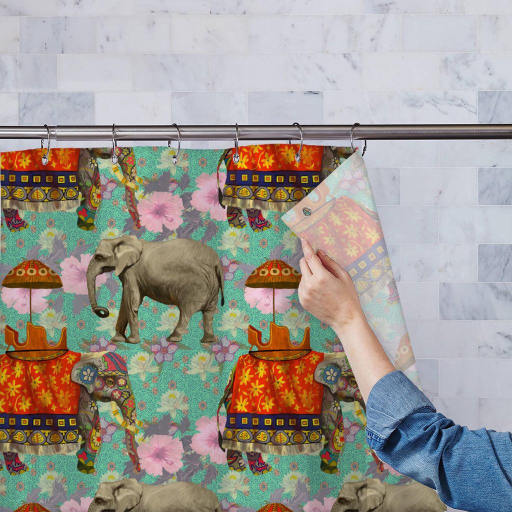 Elephant Pattern D2 Washable Waterproof Shower Curtain-Shower Curtains-CUR_SH-IC 5007629 IC 5007629, Art and Paintings, Botanical, Floral, Flowers, Hand Drawn, Indian, Nature, Patterns, Scenic, Signs, Signs and Symbols, elephant, pattern, d2, washable, waterproof, shower, curtain, lotus, flower, india, seamless, art, background, design, exotic, hand, drawn, wild, life, artzfolio, shower curtain, bathroom curtain, eyelet shower curtain, waterproof shower curtain, kids shower curtain, washable curtain, 7feet 