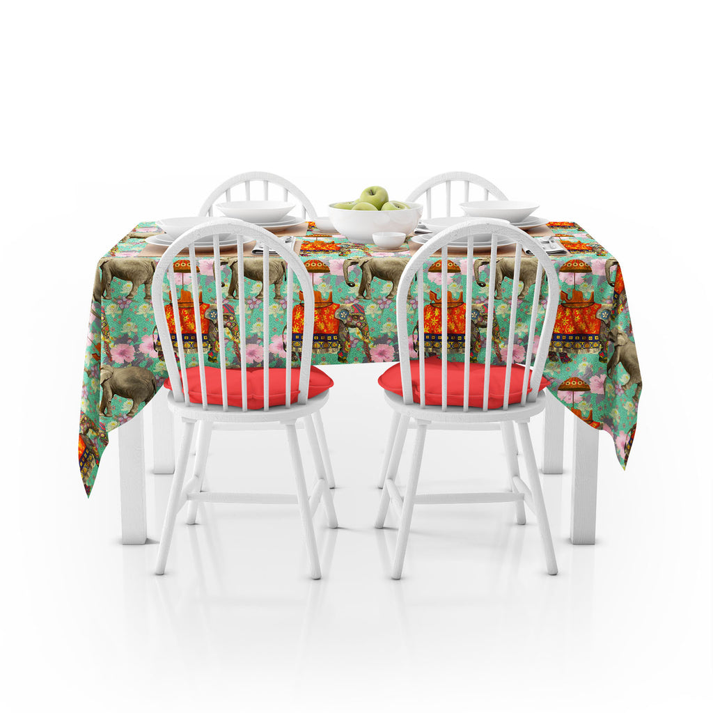 Indian Elephants Table Cloth Cover-Table Covers-CVR_TB_NR-IC 5007629 IC 5007629, Art and Paintings, Botanical, Floral, Flowers, Hand Drawn, Indian, Nature, Patterns, Scenic, Signs, Signs and Symbols, elephants, table, cloth, cover, elephant, lotus, flower, pattern, india, seamless, art, background, design, exotic, hand, drawn, wild, life, artzfolio, table cloth, table cover, dining table cloth, round table cloth, plastic sheet for dining table, center table cloth, table clothes, plastic table cloth, table c