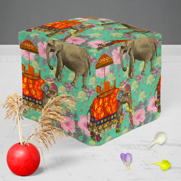 Elephant Pattern D2 Footstool Footrest Puffy Pouffe Ottoman Bean Bag | Canvas Fabric-Footstools-FST_CB_BN-IC 5007629 IC 5007629, Art and Paintings, Botanical, Floral, Flowers, Hand Drawn, Indian, Nature, Patterns, Scenic, Signs, Signs and Symbols, elephant, pattern, d2, puffy, pouffe, ottoman, footstool, footrest, bean, bag, canvas, fabric, lotus, flower, india, seamless, art, background, design, exotic, hand, drawn, wild, life, artzfolio, pouf, ottoman stool, ottoman furniture, ottoman sofa, pouf ottoman, 