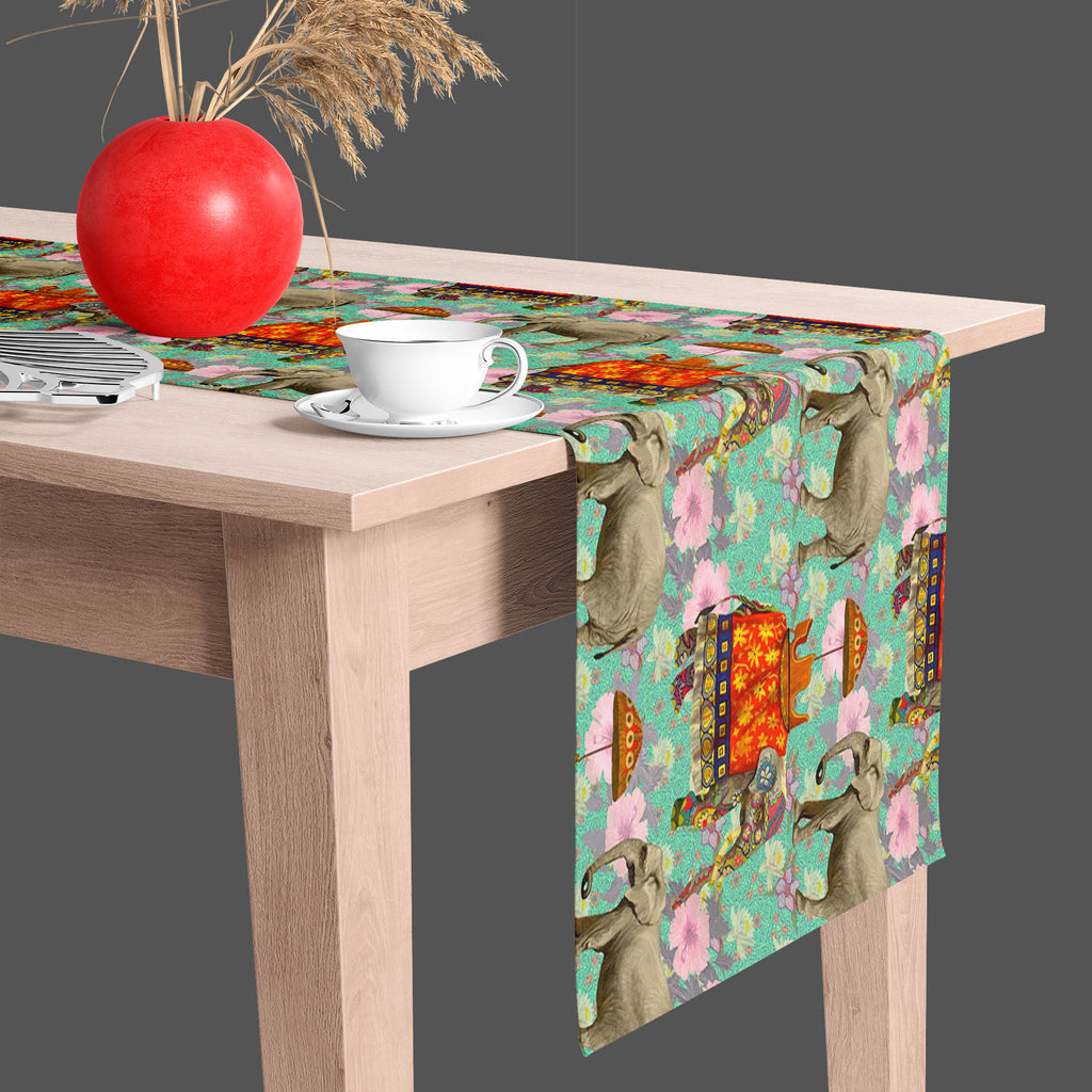 Elephant Pattern D2 Table Runner-Table Runners-RUN_TB-IC 5007629 IC 5007629, Art and Paintings, Botanical, Floral, Flowers, Hand Drawn, Indian, Nature, Patterns, Scenic, Signs, Signs and Symbols, elephant, pattern, d2, table, runner, lotus, flower, india, seamless, art, background, design, exotic, hand, drawn, wild, life, artzfolio, table runner, table runner 6 seater, runner for dining table, table runner 4 seater, dining table runner, dinning table runner, center table runner, table runners for living roo