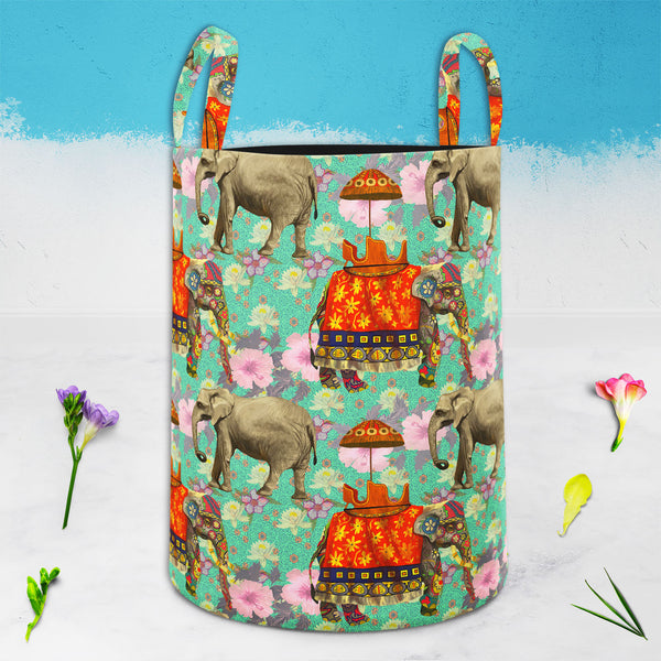 Elephant Pattern D2 Foldable Open Storage Bin | Organizer Box, Toy Basket, Shelf Box, Laundry Bag | Canvas Fabric-Storage Bins-STR_BI_CB-IC 5007629 IC 5007629, Art and Paintings, Botanical, Floral, Flowers, Hand Drawn, Indian, Nature, Patterns, Scenic, Signs, Signs and Symbols, elephant, pattern, d2, foldable, open, storage, bin, organizer, box, toy, basket, shelf, laundry, bag, canvas, fabric, lotus, flower, india, seamless, art, background, design, exotic, hand, drawn, wild, life, artzfolio, laundry bag, 