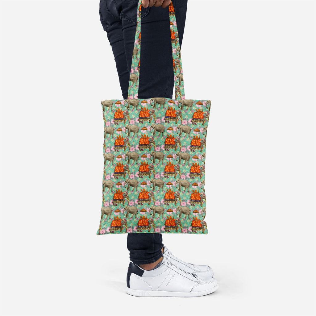 ArtzFolio Indian Elephants Tote Bag Shoulder Purse | Multipurpose-Tote Bags Basic-AZ5007629TOT_RF-IC 5007629 IC 5007629, Art and Paintings, Botanical, Floral, Flowers, Hand Drawn, Indian, Nature, Patterns, Scenic, Signs, Signs and Symbols, elephants, tote, bag, shoulder, purse, multipurpose, elephant, lotus, flower, pattern, india, seamless, art, background, design, exotic, hand, drawn, wild, life, artzfolio, tote bag, large tote bags, canvas bag, canvas tote bags, tote handbags, small tote bags, womens tot