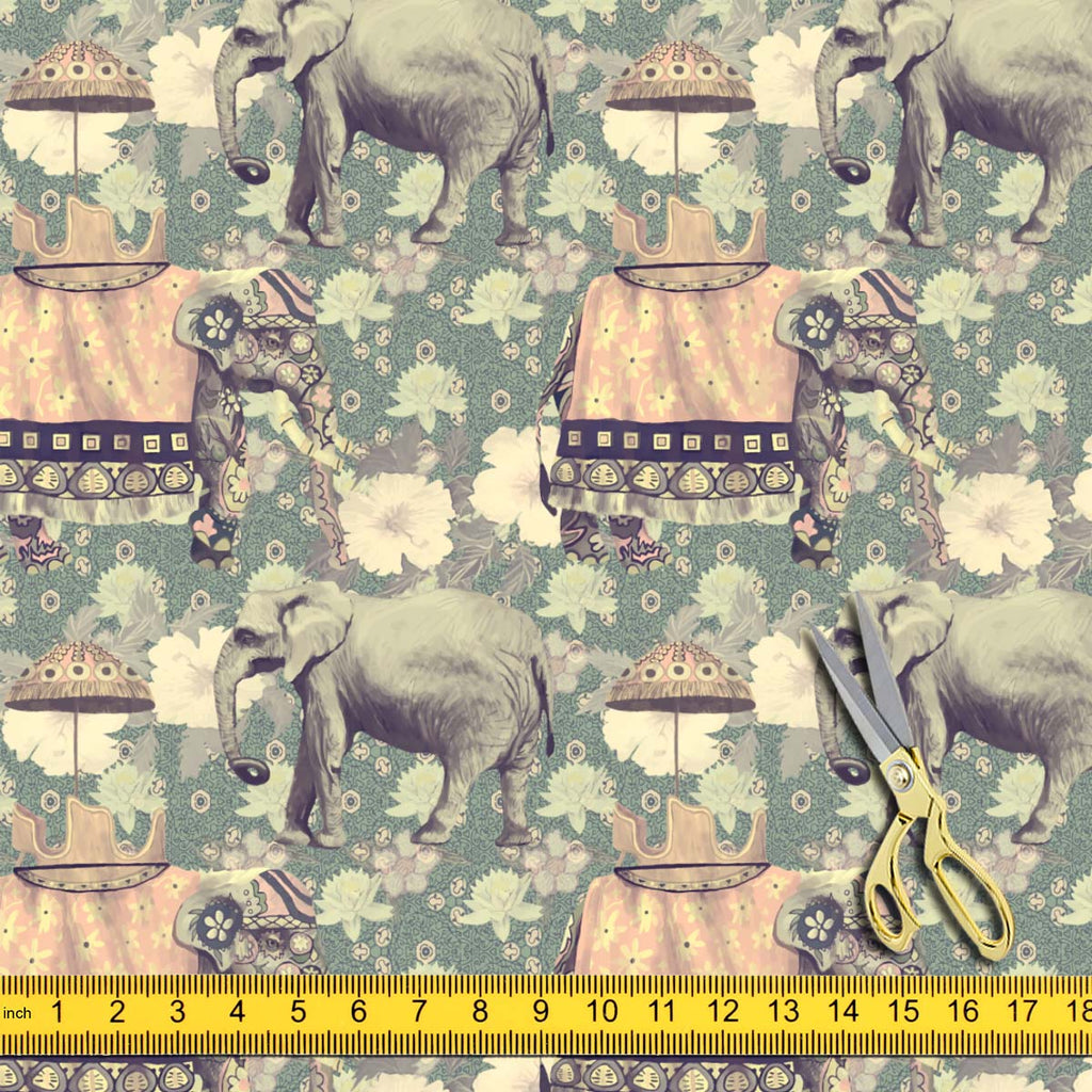 Indian Elephants Upholstery Fabric by Metre | For Sofa, Curtains, Cushions, Furnishing, Craft, Dress Material-Upholstery Fabrics-FAB_RW-IC 5007630 IC 5007630, Ancient, Art and Paintings, Botanical, Fashion, Floral, Flowers, Hand Drawn, Historical, Indian, Medieval, Nature, Patterns, Retro, Scenic, Signs, Signs and Symbols, Vintage, elephants, upholstery, fabric, by, metre, for, sofa, curtains, cushions, furnishing, craft, dress, material, elephant, art, background, design, exotic, flower, hand, drawn, india