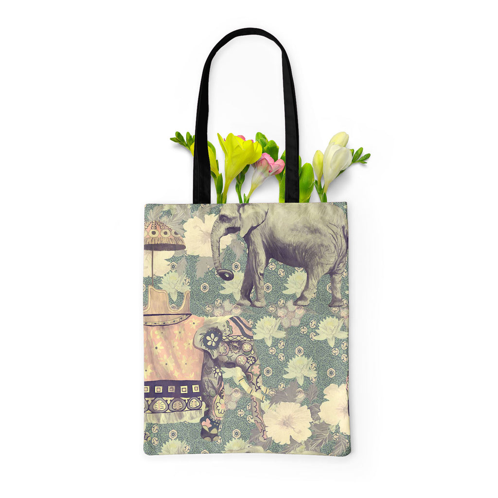 Elephant Pattern D3 Tote Bag Shoulder Purse | Multipurpose-Tote Bags Basic-TOT_FB_BS-IC 5007630 IC 5007630, Ancient, Art and Paintings, Botanical, Fashion, Floral, Flowers, Hand Drawn, Historical, Indian, Medieval, Nature, Patterns, Retro, Scenic, Signs, Signs and Symbols, Vintage, elephant, pattern, d3, tote, bag, shoulder, purse, multipurpose, art, background, design, exotic, flower, hand, drawn, india, lotus, old, seamless, style, trend, trendy, wild, life, artzfolio, tote bag, large tote bags, canvas ba