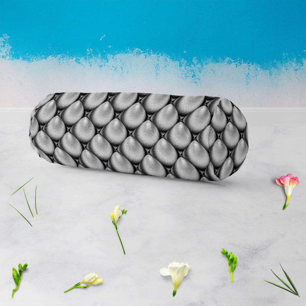 Monochrome Cone Bolster Cover Booster Cases | Concealed Zipper Opening-Bolster Covers-BOL_CV_ZP-IC 5007631 IC 5007631, Abstract Expressionism, Abstracts, Art and Paintings, Black, Black and White, Circle, Digital, Digital Art, Eygptian, Geometric, Geometric Abstraction, Graphic, Grid Art, Illustrations, Modern Art, Patterns, Semi Abstract, Signs, Signs and Symbols, Stripes, White, monochrome, cone, bolster, cover, booster, cases, concealed, zipper, opening, abstract, abstraction, arc, arch, art, background,