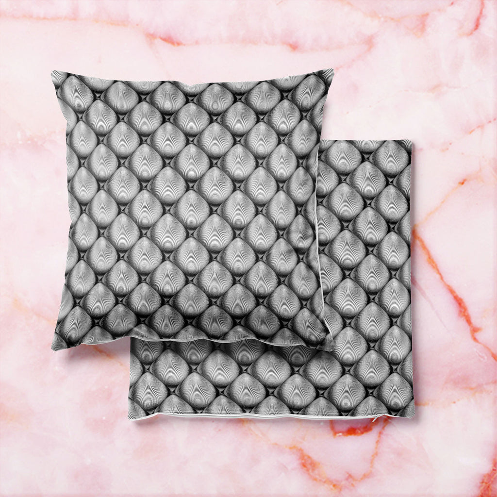 Monochrome Cone Cushion Cover Throw Pillow-Cushion Covers-CUS_CV-IC 5007631 IC 5007631, Abstract Expressionism, Abstracts, Art and Paintings, Black, Black and White, Circle, Digital, Digital Art, Eygptian, Geometric, Geometric Abstraction, Graphic, Grid Art, Illustrations, Modern Art, Patterns, Semi Abstract, Signs, Signs and Symbols, Stripes, White, monochrome, cone, cushion, cover, throw, pillow, abstract, abstraction, arc, arch, art, background, bend, circular, convex, creative, curve, design, diagonal, 