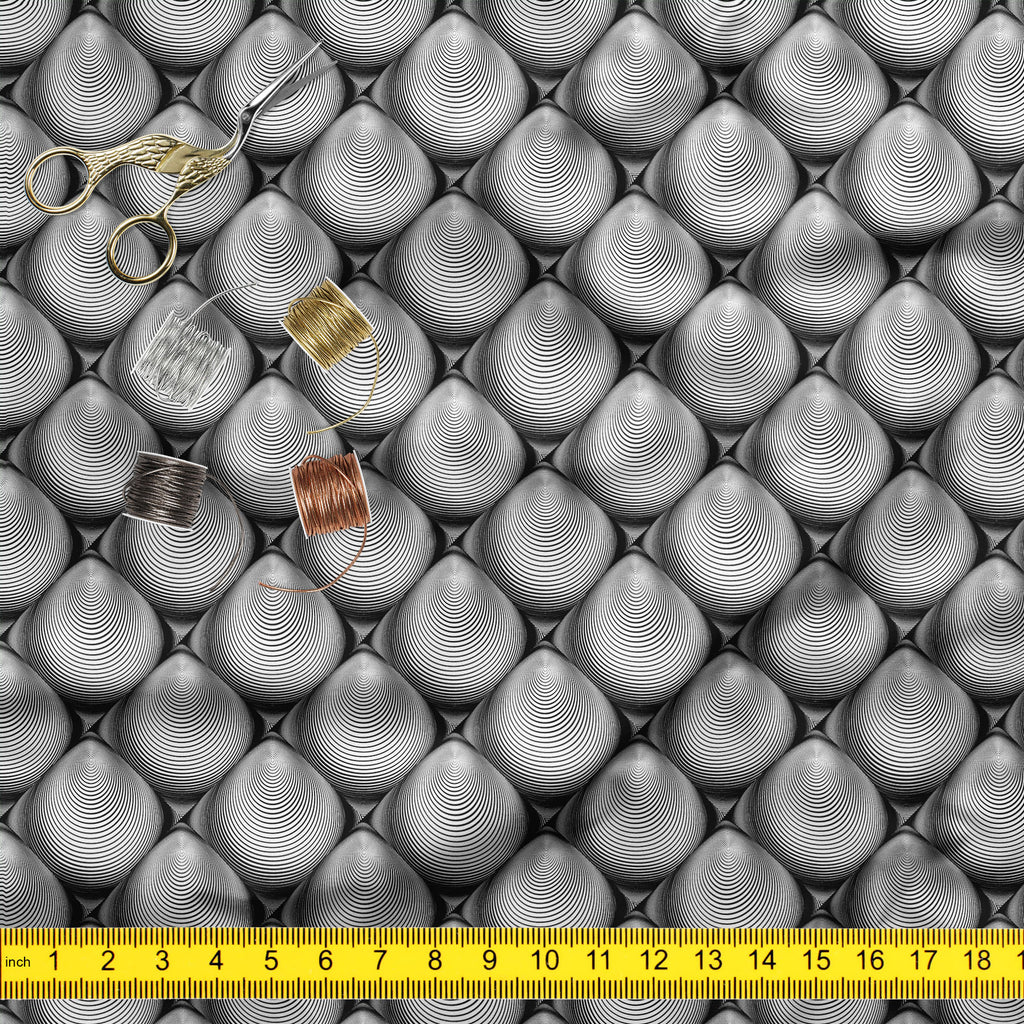 Monochrome Cone Upholstery Fabric by Metre | For Sofa, Curtains, Cushions, Furnishing, Craft, Dress Material-Upholstery Fabrics-FAB_RW-IC 5007631 IC 5007631, Abstract Expressionism, Abstracts, Art and Paintings, Black, Black and White, Circle, Digital, Digital Art, Eygptian, Geometric, Geometric Abstraction, Graphic, Grid Art, Illustrations, Modern Art, Patterns, Semi Abstract, Signs, Signs and Symbols, Stripes, White, monochrome, cone, upholstery, fabric, by, metre, for, sofa, curtains, cushions, furnishin