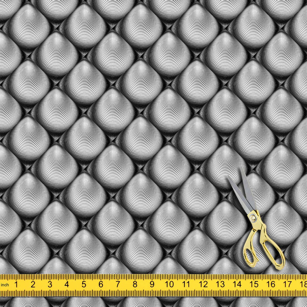 Monochrome Cone Illusion Upholstery Fabric by Metre | For Sofa, Curtains, Cushions, Furnishing, Craft, Dress Material-Upholstery Fabrics-FAB_RW-IC 5007631 IC 5007631, Abstract Expressionism, Abstracts, Art and Paintings, Black, Black and White, Circle, Digital, Digital Art, Eygptian, Geometric, Geometric Abstraction, Graphic, Grid Art, Illustrations, Modern Art, Patterns, Semi Abstract, Signs, Signs and Symbols, Stripes, White, monochrome, cone, illusion, upholstery, fabric, by, metre, for, sofa, curtains, 