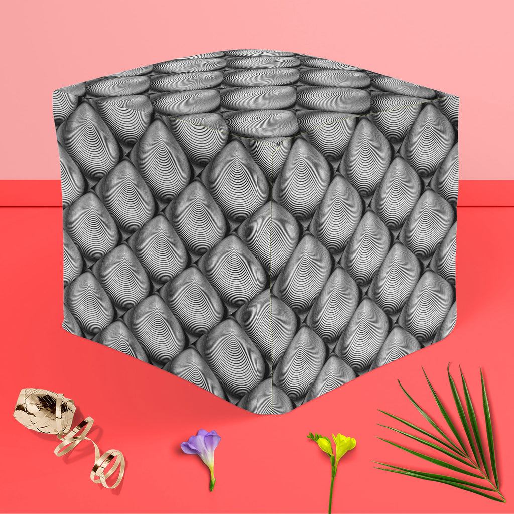 Monochrome Cone Footstool Footrest Puffy Pouffe Ottoman Bean Bag | Canvas Fabric-Footstools-FST_CB_BN-IC 5007631 IC 5007631, Abstract Expressionism, Abstracts, Art and Paintings, Black, Black and White, Circle, Digital, Digital Art, Eygptian, Geometric, Geometric Abstraction, Graphic, Grid Art, Illustrations, Modern Art, Patterns, Semi Abstract, Signs, Signs and Symbols, Stripes, White, monochrome, cone, footstool, footrest, puffy, pouffe, ottoman, bean, bag, canvas, fabric, abstract, abstraction, arc, arch