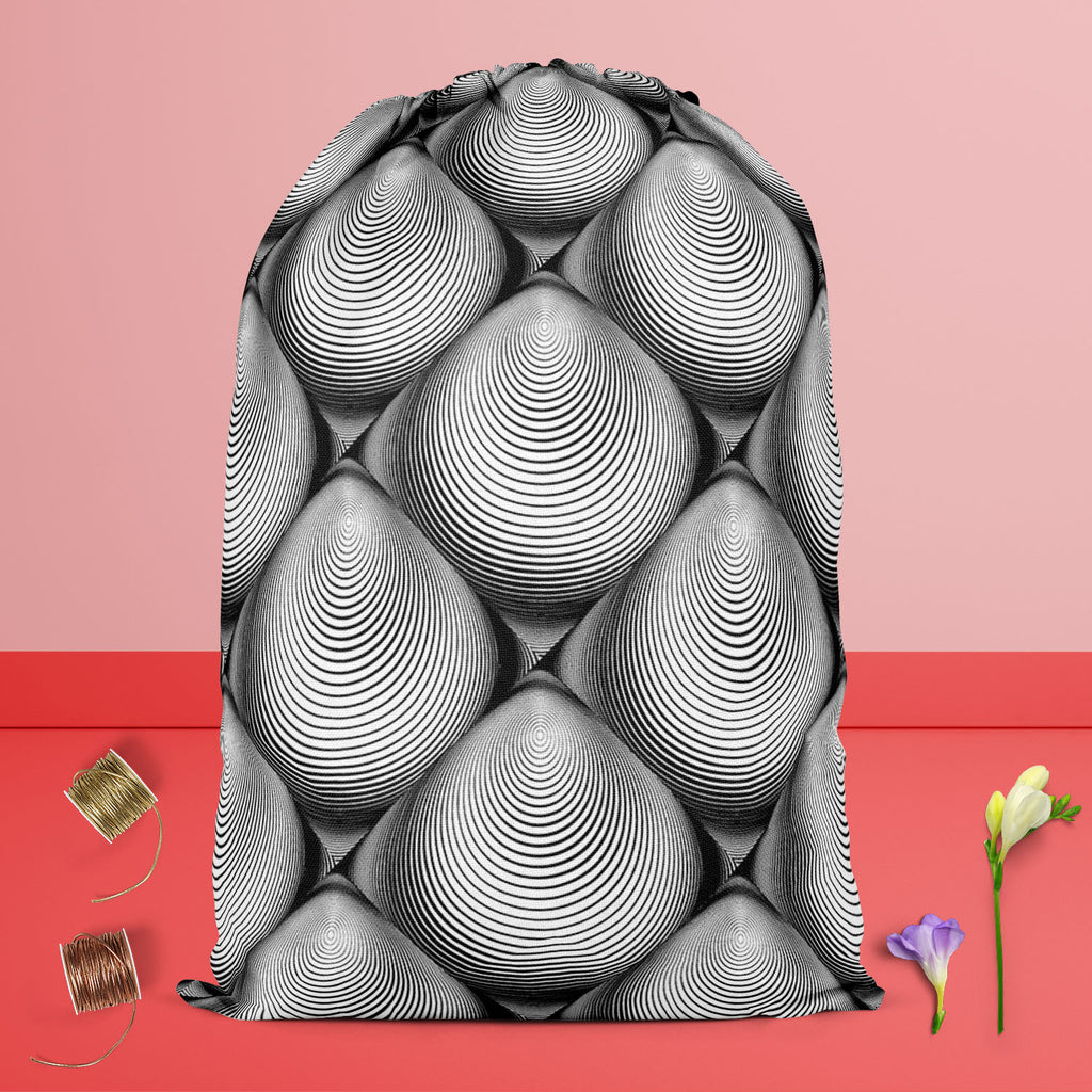 Monochrome Cone Reusable Sack Bag | Bag for Gym, Storage, Vegetable & Travel-Drawstring Sack Bags-SCK_FB_DS-IC 5007631 IC 5007631, Abstract Expressionism, Abstracts, Art and Paintings, Black, Black and White, Circle, Digital, Digital Art, Eygptian, Geometric, Geometric Abstraction, Graphic, Grid Art, Illustrations, Modern Art, Patterns, Semi Abstract, Signs, Signs and Symbols, Stripes, White, monochrome, cone, reusable, sack, bag, for, gym, storage, vegetable, travel, abstract, abstraction, arc, arch, art, 