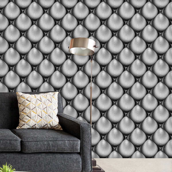 Monochrome Cone Wallpaper Roll-Wallpapers Peel & Stick-WAL_PA-IC 5007631 IC 5007631, Abstract Expressionism, Abstracts, Art and Paintings, Black, Black and White, Circle, Digital, Digital Art, Eygptian, Geometric, Geometric Abstraction, Graphic, Grid Art, Illustrations, Modern Art, Patterns, Semi Abstract, Signs, Signs and Symbols, Stripes, White, monochrome, cone, peel, stick, vinyl, wallpaper, roll, non-pvc, self-adhesive, eco-friendly, water-repellent, scratch-resistant, abstract, abstraction, arc, arch,