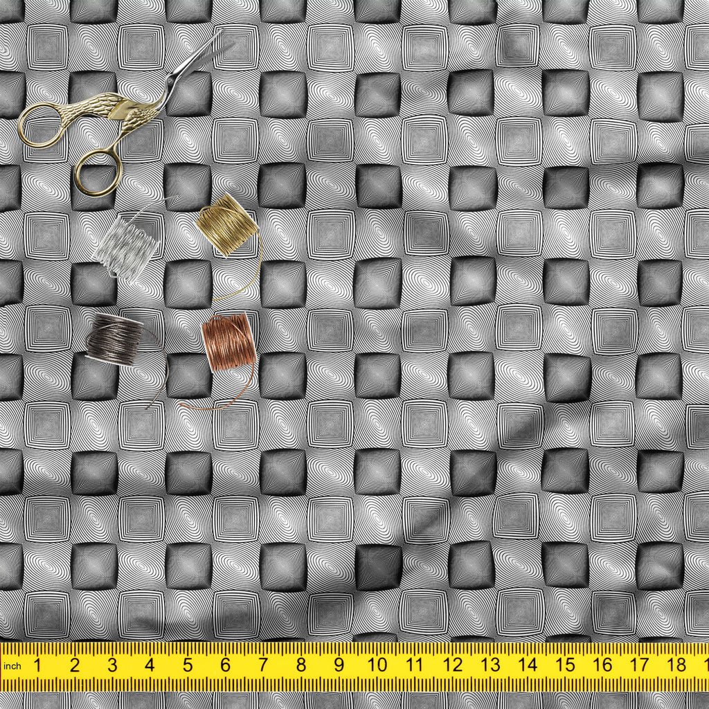 Monochrome Squares Upholstery Fabric by Metre | For Sofa, Curtains, Cushions, Furnishing, Craft, Dress Material-Upholstery Fabrics-FAB_RW-IC 5007632 IC 5007632, Abstract Expressionism, Abstracts, Art and Paintings, Black, Black and White, Check, Circle, Digital, Digital Art, Geometric, Geometric Abstraction, Graphic, Grid Art, Illustrations, Modern Art, Patterns, Semi Abstract, Signs, Signs and Symbols, Stripes, White, monochrome, squares, upholstery, fabric, by, metre, for, sofa, curtains, cushions, furnis