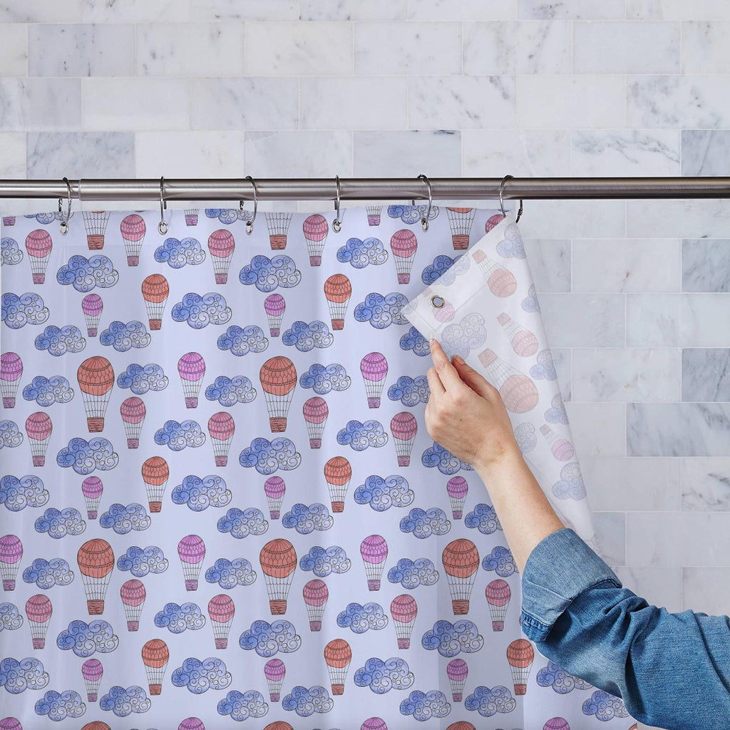 Watercolor Balloons & Clouds Washable Waterproof Shower Curtain-Shower Curtains-CUR_SH-IC 5007633 IC 5007633, Abstract Expressionism, Abstracts, Ancient, Black and White, Digital, Digital Art, Drawing, Graphic, Hand Drawn, Historical, Illustrations, Medieval, Patterns, Retro, Semi Abstract, Signs, Signs and Symbols, Splatter, Vintage, Watercolour, White, watercolor, balloons, clouds, washable, waterproof, shower, curtain, abstract, aerostat, air, aqua, background, balloon, banner, blue, bright, canvas, clou
