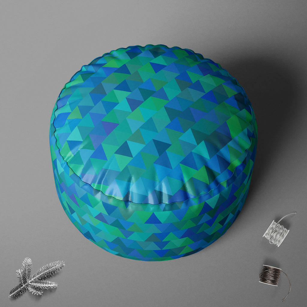 Creative Triangles D1 Footstool Footrest Puffy Pouffe Ottoman Bean Bag | Canvas Fabric-Footstools-FST_CB_BN-IC 5007635 IC 5007635, Abstract Expressionism, Abstracts, Digital, Digital Art, Fashion, Geometric, Geometric Abstraction, Graphic, Hipster, Illustrations, Modern Art, Patterns, Retro, Semi Abstract, Signs, Signs and Symbols, Triangles, creative, d1, footstool, footrest, puffy, pouffe, ottoman, bean, bag, canvas, fabric, abstract, background, vector, backdrop, blue, cover, decoration, delta, design, d