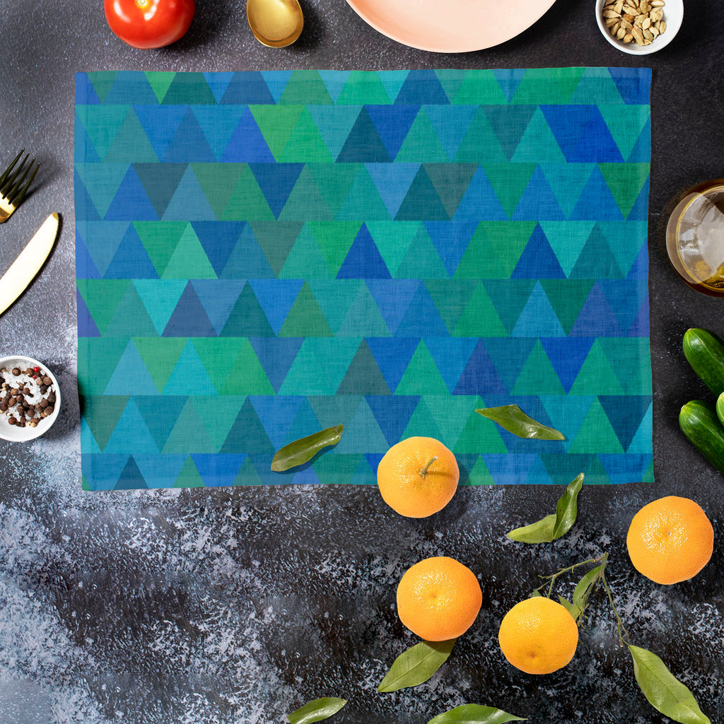Creative Triangles D1 Table Mat Placemat-Table Place Mats Fabric-MAT_TB-IC 5007635 IC 5007635, Abstract Expressionism, Abstracts, Digital, Digital Art, Fashion, Geometric, Geometric Abstraction, Graphic, Hipster, Illustrations, Modern Art, Patterns, Retro, Semi Abstract, Signs, Signs and Symbols, Triangles, creative, d1, table, mat, placemat, abstract, background, vector, backdrop, blue, cover, decoration, delta, design, diagonal, form, geometrical, geometry, green, illustration, lines, modern, mosaic, old,
