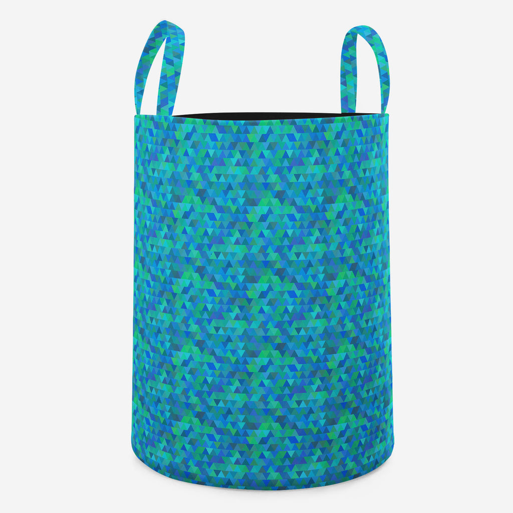 Creative Triangles Foldable Open Storage Bin | Organizer Box, Toy Basket, Shelf Box, Laundry Bag | Canvas Fabric-Storage Bins-STR_BI_RD-IC 5007635 IC 5007635, Abstract Expressionism, Abstracts, Digital, Digital Art, Fashion, Geometric, Geometric Abstraction, Graphic, Hipster, Illustrations, Modern Art, Patterns, Retro, Semi Abstract, Signs, Signs and Symbols, Triangles, creative, foldable, open, storage, bin, organizer, box, toy, basket, shelf, laundry, bag, canvas, fabric, abstract, background, vector, bac