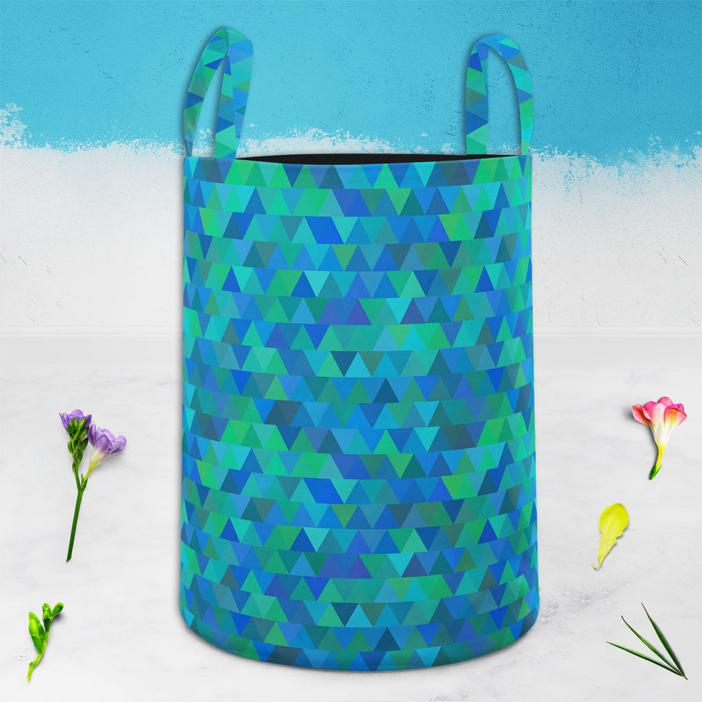Creative Triangles D1 Foldable Open Storage Bin | Organizer Box, Toy Basket, Shelf Box, Laundry Bag | Canvas Fabric-Storage Bins-STR_BI_CB-IC 5007635 IC 5007635, Abstract Expressionism, Abstracts, Digital, Digital Art, Fashion, Geometric, Geometric Abstraction, Graphic, Hipster, Illustrations, Modern Art, Patterns, Retro, Semi Abstract, Signs, Signs and Symbols, Triangles, creative, d1, foldable, open, storage, bin, organizer, box, toy, basket, shelf, laundry, bag, canvas, fabric, abstract, background, vect
