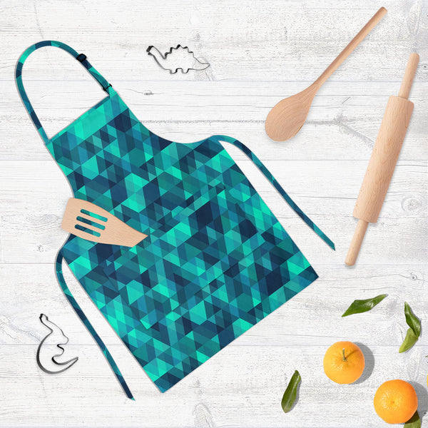 Creative Triangles D2 Apron | Adjustable, Free Size & Waist Tiebacks-Aprons Neck to Knee-APR_NK_KN-IC 5007636 IC 5007636, Abstract Expressionism, Abstracts, Digital, Digital Art, Fashion, Geometric, Geometric Abstraction, Graphic, Hipster, Illustrations, Modern Art, Patterns, Retro, Semi Abstract, Signs, Signs and Symbols, Triangles, creative, d2, full-length, neck, to, knee, apron, poly-cotton, fabric, adjustable, buckle, waist, tiebacks, abstract, background, vector, backdrop, blue, cover, decoration, del