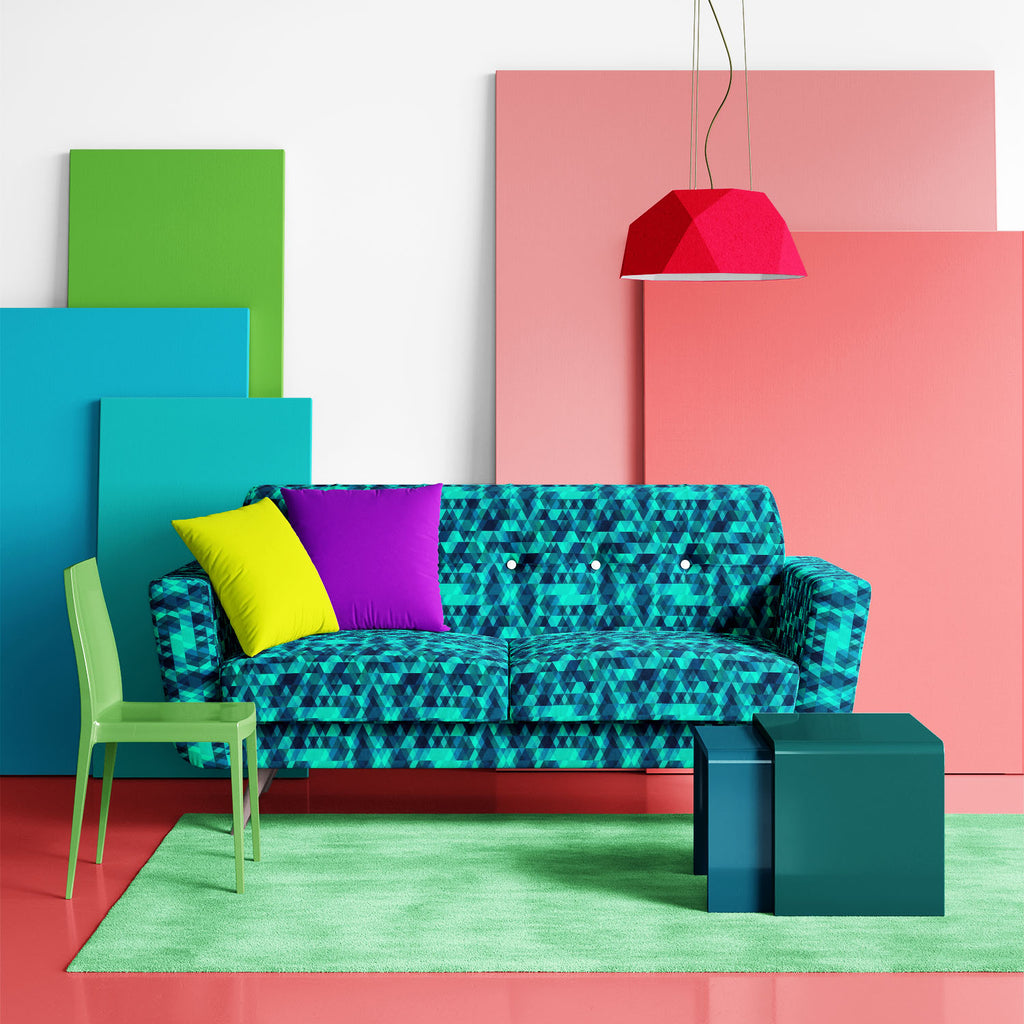Creative Triangles D2 Sofa Fabric by Metre | Upholstery For Sofa, Curtains & Cushions-Sofa Fabrics-SOF_FB-IC 5007636 IC 5007636, Abstract Expressionism, Abstracts, Digital, Digital Art, Fashion, Geometric, Geometric Abstraction, Graphic, Hipster, Illustrations, Modern Art, Patterns, Retro, Semi Abstract, Signs, Signs and Symbols, Triangles, creative, d2, sofa, fabric, by, metre, upholstery, for, curtains, cushions, abstract, background, vector, backdrop, blue, cover, decoration, delta, design, diagonal, for