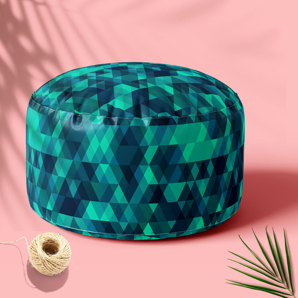 Creative Triangles D2 Footstool Footrest Puffy Pouffe Ottoman Bean Bag | Canvas Fabric-Footstools-FST_CB_BN-IC 5007636 IC 5007636, Abstract Expressionism, Abstracts, Digital, Digital Art, Fashion, Geometric, Geometric Abstraction, Graphic, Hipster, Illustrations, Modern Art, Patterns, Retro, Semi Abstract, Signs, Signs and Symbols, Triangles, creative, d2, footstool, footrest, puffy, pouffe, ottoman, bean, bag, canvas, fabric, abstract, background, vector, backdrop, blue, cover, decoration, delta, design, d