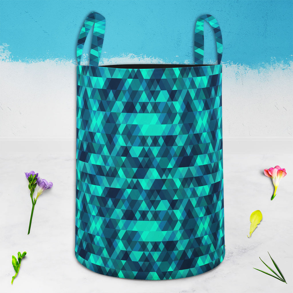 Creative Triangles D2 Foldable Open Storage Bin | Organizer Box, Toy Basket, Shelf Box, Laundry Bag | Canvas Fabric-Storage Bins-STR_BI_CB-IC 5007636 IC 5007636, Abstract Expressionism, Abstracts, Digital, Digital Art, Fashion, Geometric, Geometric Abstraction, Graphic, Hipster, Illustrations, Modern Art, Patterns, Retro, Semi Abstract, Signs, Signs and Symbols, Triangles, creative, d2, foldable, open, storage, bin, organizer, box, toy, basket, shelf, laundry, bag, canvas, fabric, abstract, background, vect