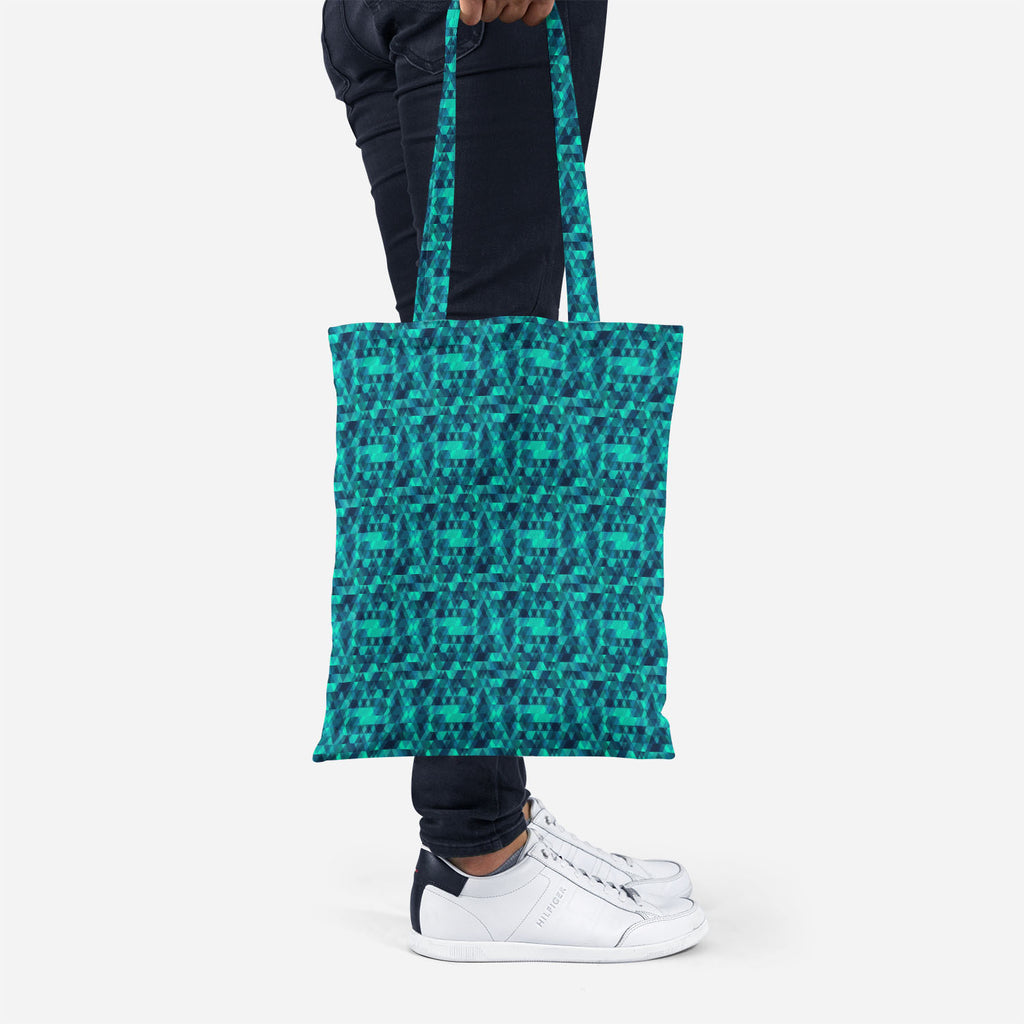 ArtzFolio Creative Triangles Tote Bag Shoulder Purse | Multipurpose-Tote Bags Basic-AZ5007636TOT_RF-IC 5007636 IC 5007636, Abstract Expressionism, Abstracts, Digital, Digital Art, Fashion, Geometric, Geometric Abstraction, Graphic, Hipster, Illustrations, Modern Art, Patterns, Retro, Semi Abstract, Signs, Signs and Symbols, Triangles, creative, tote, bag, shoulder, purse, multipurpose, abstract, background, vector, backdrop, blue, cover, decoration, delta, design, diagonal, form, geometrical, geometry, illu