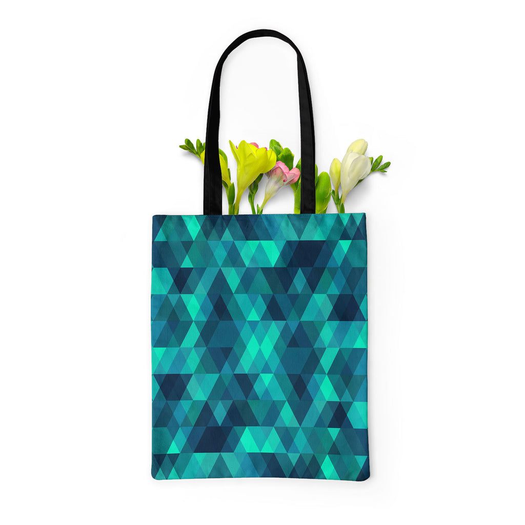 Creative Triangles D2 Tote Bag Shoulder Purse | Multipurpose-Tote Bags Basic-TOT_FB_BS-IC 5007636 IC 5007636, Abstract Expressionism, Abstracts, Digital, Digital Art, Fashion, Geometric, Geometric Abstraction, Graphic, Hipster, Illustrations, Modern Art, Patterns, Retro, Semi Abstract, Signs, Signs and Symbols, Triangles, creative, d2, tote, bag, shoulder, purse, multipurpose, abstract, background, vector, backdrop, blue, cover, decoration, delta, design, diagonal, form, geometrical, geometry, illustration,